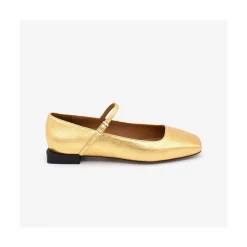 ANGEL ALARCON Lynn - Shiny Leather Mary Jane Shoes With Square Toe<Vrouwen Metallized Shoes