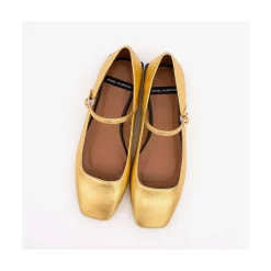 ANGEL ALARCON Lynn - Shiny Leather Mary Jane Shoes With Square Toe<Vrouwen Metallized Shoes