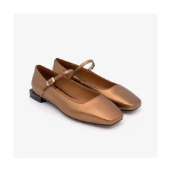 ANGEL ALARCON Lynn - Shiny Leather Mary Jane Shoes With Square Toe<Vrouwen Metallized Shoes