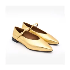 ANGEL ALARCON Mab - Women S Mary Jane Metallized Leather Flat<Vrouwen Last Units