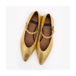ANGEL ALARCON Mab - Women S Mary Jane Metallized Leather Flat<Vrouwen Last Units