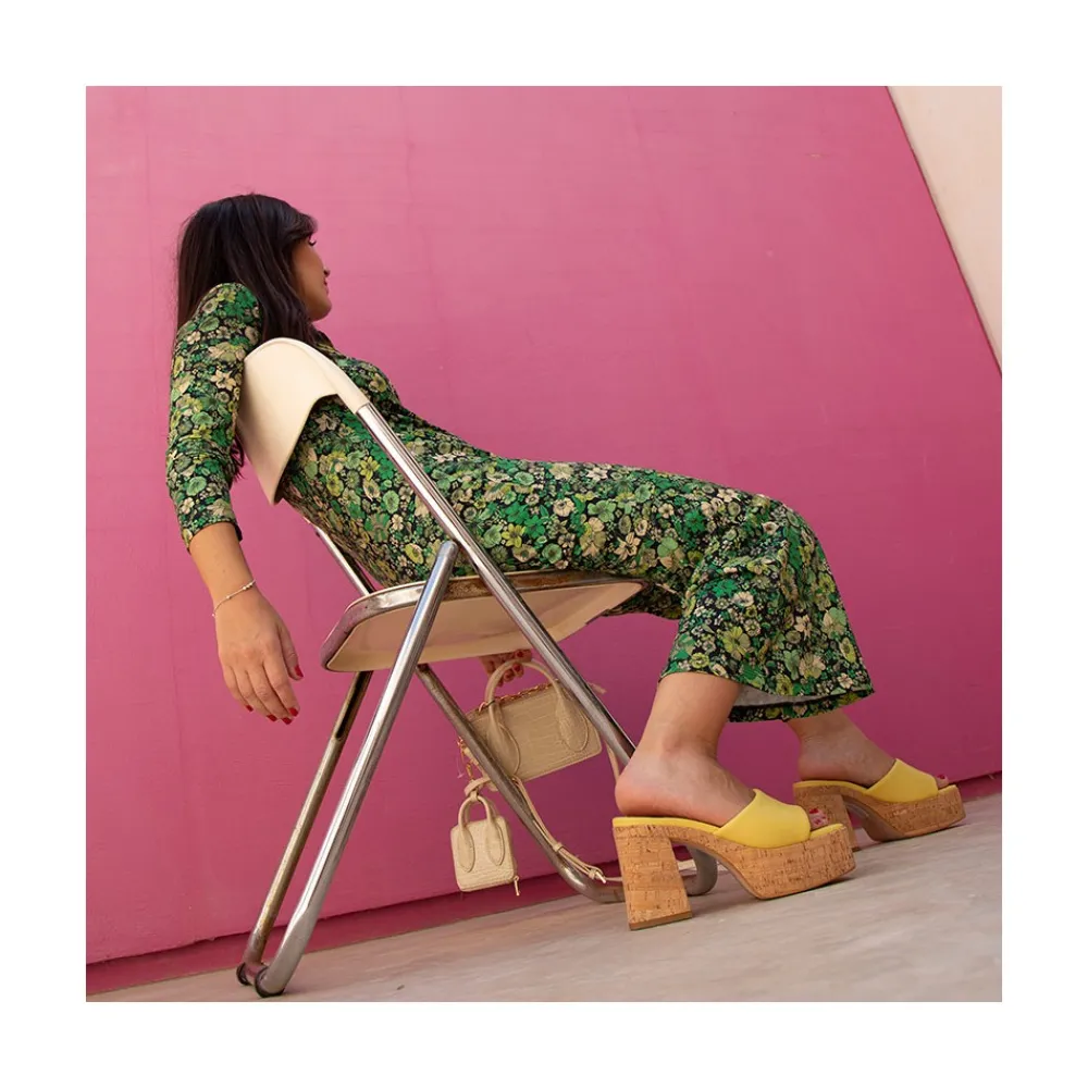 ANGEL ALARCON Mahalia - High Cork Platforms Foamed Mules<Vrouwen Last Units
