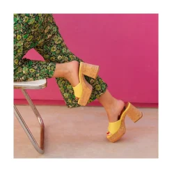 ANGEL ALARCON Mahalia - High Cork Platforms Foamed Mules<Vrouwen Last Units