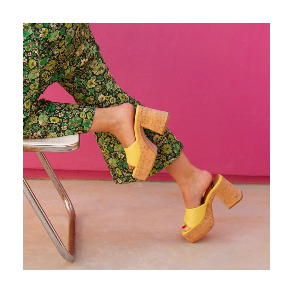 ANGEL ALARCON Mahalia - High Cork Platforms Foamed Mules<Vrouwen Last Units