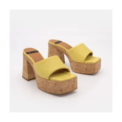 ANGEL ALARCON Mahalia - High Cork Platforms Foamed Mules<Vrouwen Last Units