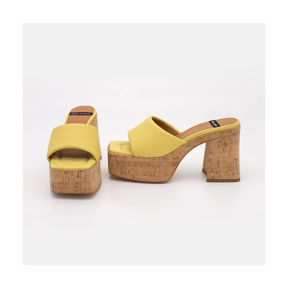 ANGEL ALARCON Mahalia - High Cork Platforms Foamed Mules<Vrouwen Last Units