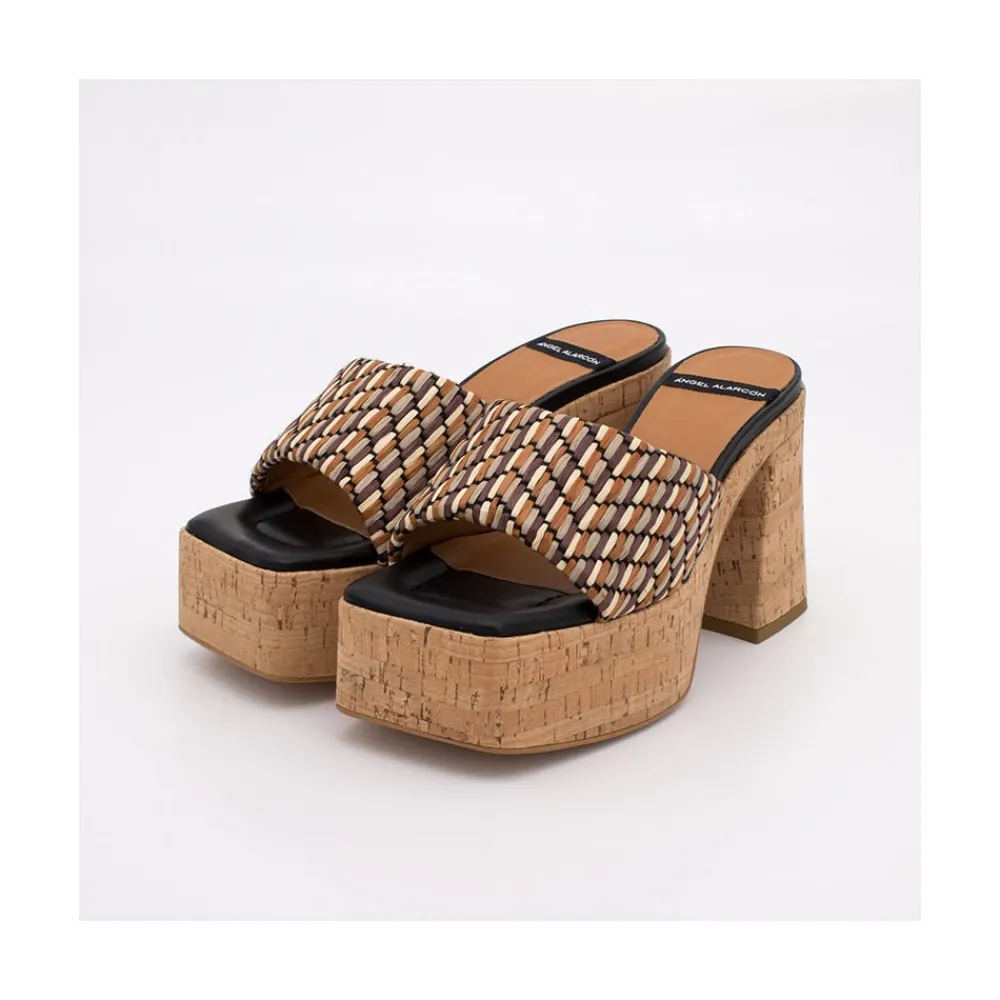 ANGEL ALARCON Mahalia - High Cork Platforms Foamed Mules<Vrouwen Last Units