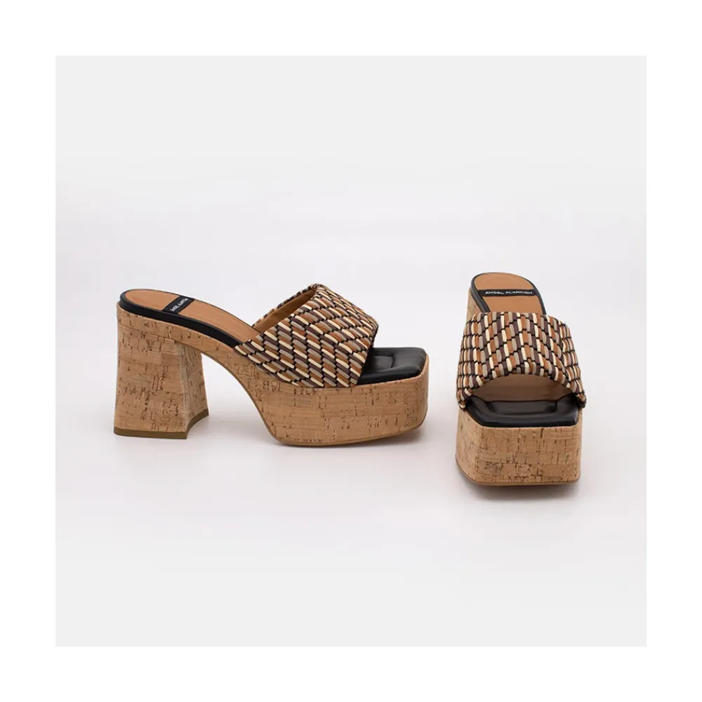 ANGEL ALARCON Mahalia - High Cork Platforms Foamed Mules<Vrouwen Last Units
