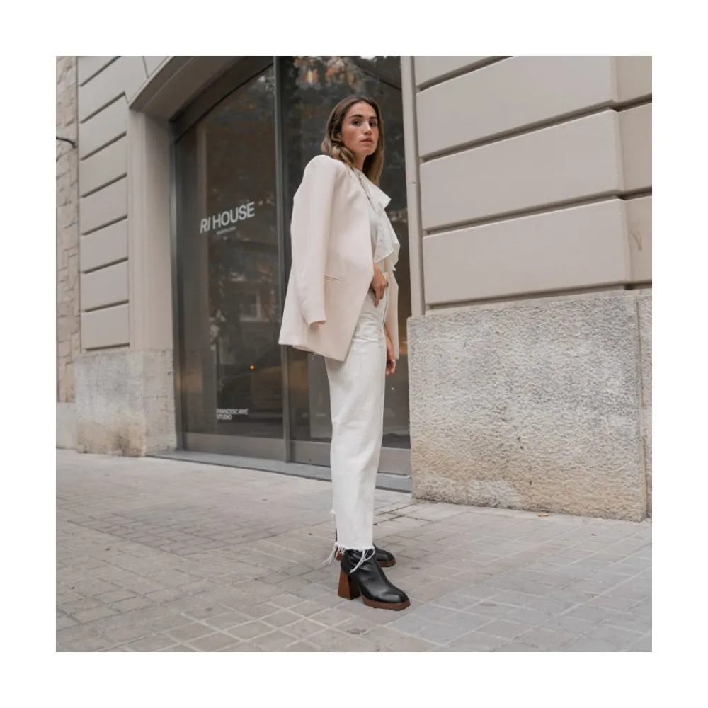 ANGEL ALARCON Managua - Elastic Sock-Type Boots With High Geometric Heels<Vrouwen Boots And Booties