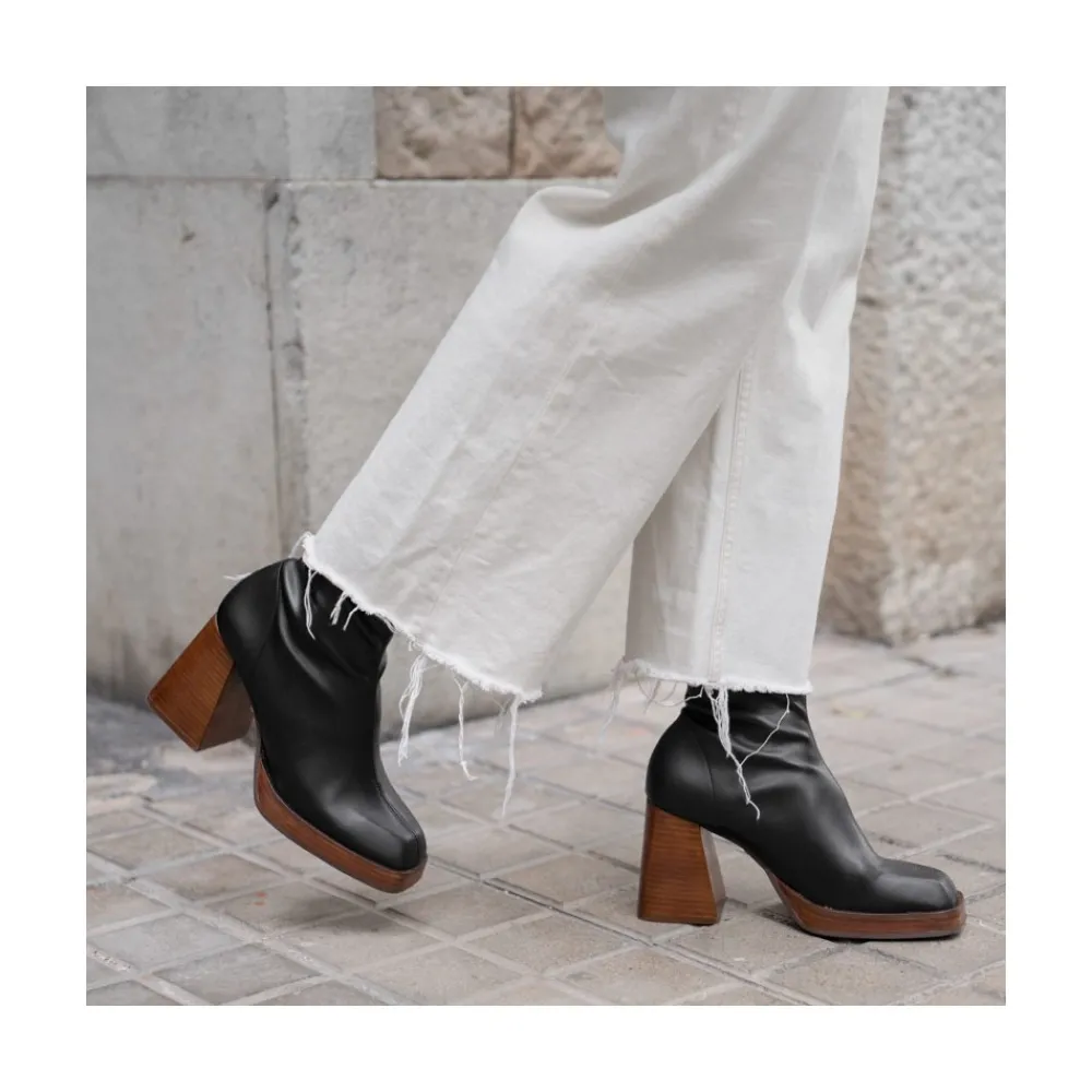 ANGEL ALARCON Managua - Elastic Sock-Type Boots With High Geometric Heels<Vrouwen Boots And Booties