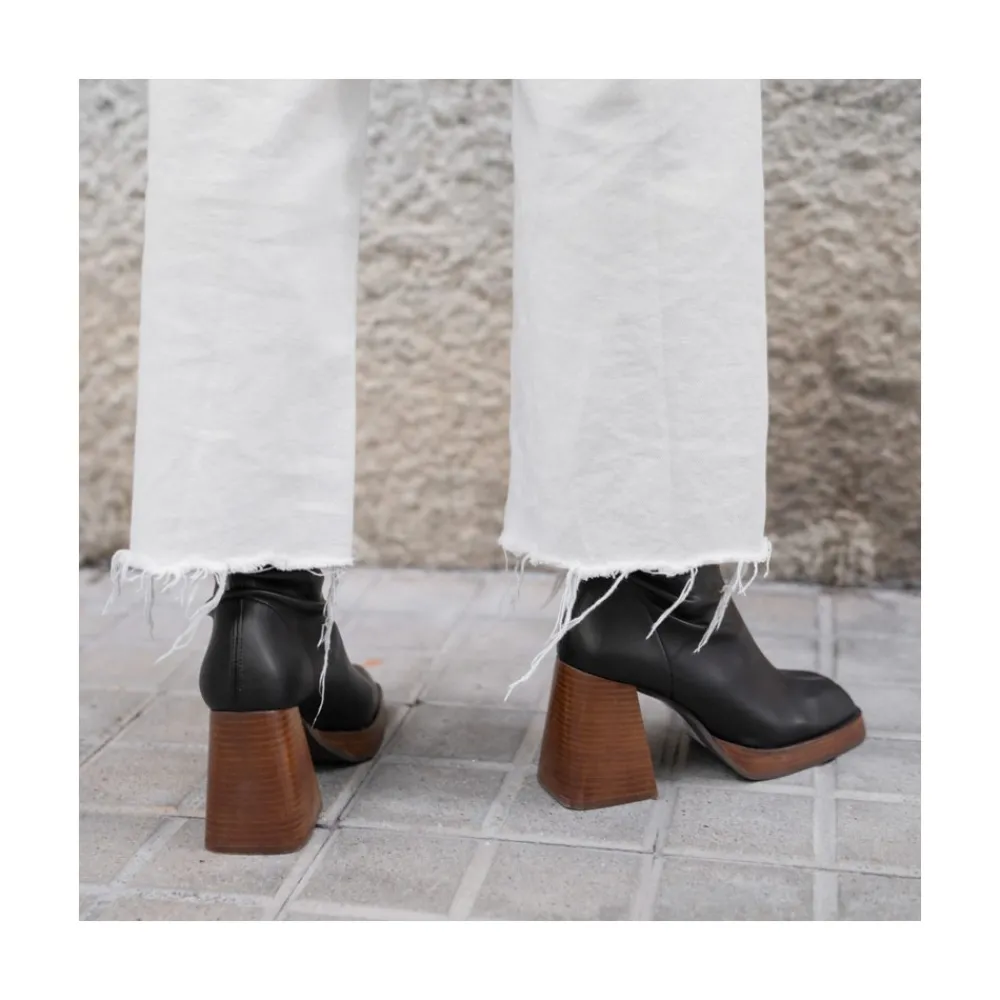 ANGEL ALARCON Managua - Elastic Sock-Type Boots With High Geometric Heels<Vrouwen Boots And Booties