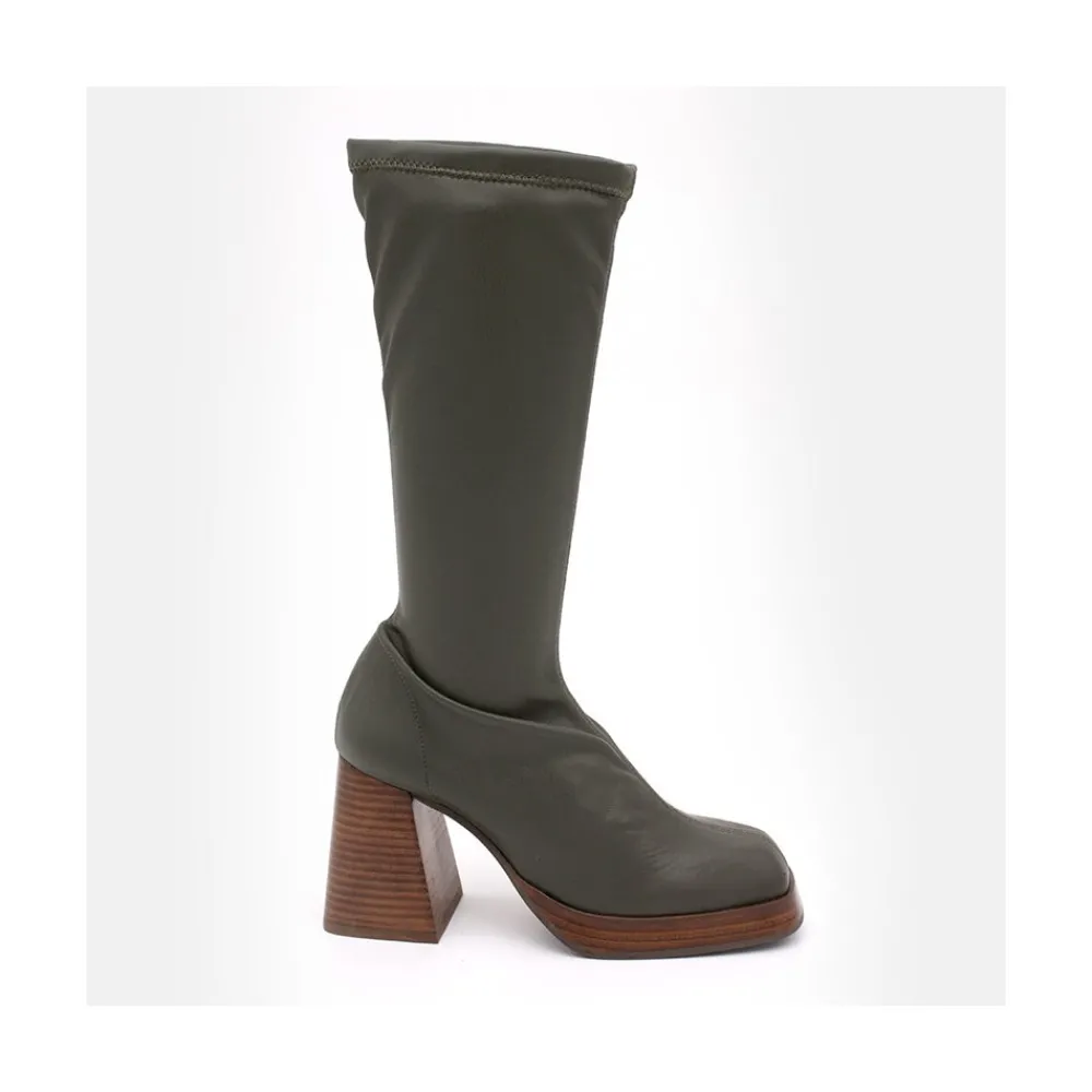 ANGEL ALARCON Managua - Elastic Sock-Type Boots With High Geometric Heels<Vrouwen Boots And Booties