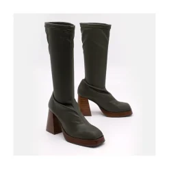 ANGEL ALARCON Managua - Elastic Sock-Type Boots With High Geometric Heels<Vrouwen Boots And Booties