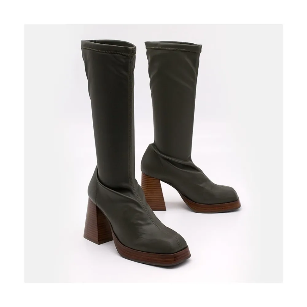 ANGEL ALARCON Managua - Elastic Sock-Type Boots With High Geometric Heels<Vrouwen Boots And Booties