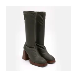 ANGEL ALARCON Managua - Elastic Sock-Type Boots With High Geometric Heels<Vrouwen Boots And Booties