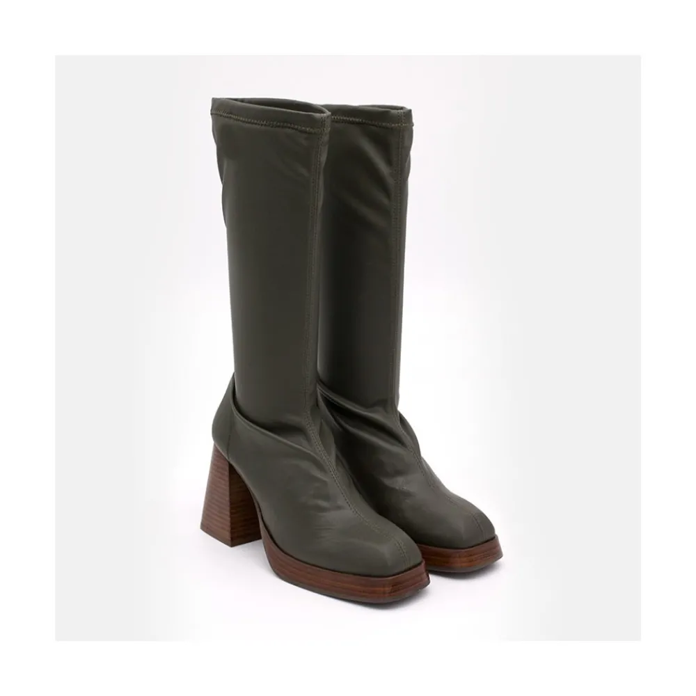ANGEL ALARCON Managua - Elastic Sock-Type Boots With High Geometric Heels<Vrouwen Boots And Booties