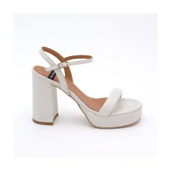 ANGEL ALARCON Mandy - Leather Foamed Sandals With Platform & High Heels<Vrouwen Sandals