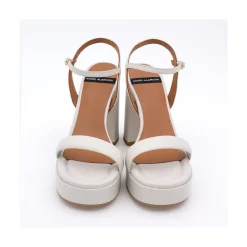 ANGEL ALARCON Mandy - Leather Foamed Sandals With Platform & High Heels<Vrouwen Sandals