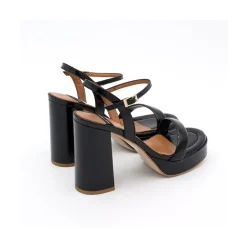 ANGEL ALARCON Mandy - Leather Foamed Sandals With Platform & High Heels<Vrouwen Sandals