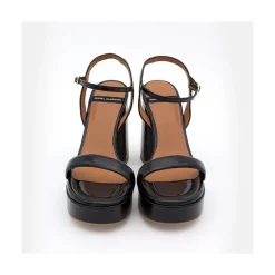 ANGEL ALARCON Mandy - Leather Foamed Sandals With Platform & High Heels<Vrouwen Sandals