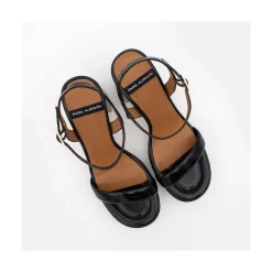 ANGEL ALARCON Mandy - Leather Foamed Sandals With Platform & High Heels<Vrouwen Sandals