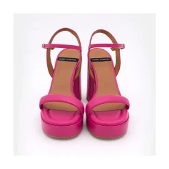 ANGEL ALARCON Mandy - Leather Foamed Sandals With Platform & High Heels<Vrouwen Sandals