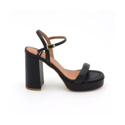 ANGEL ALARCON Mandy - Leather Foamed Sandals With Platform & High Heels<Vrouwen Sandals