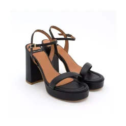 ANGEL ALARCON Mandy - Leather Foamed Sandals With Platform & High Heels<Vrouwen Sandals