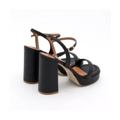 ANGEL ALARCON Mandy - Leather Foamed Sandals With Platform & High Heels<Vrouwen Sandals