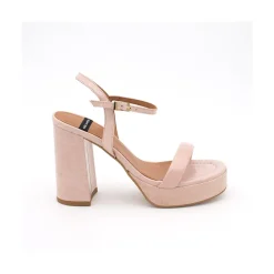 ANGEL ALARCON Mandy - Leather Foamed Sandals With Platform & High Heels<Vrouwen Sandals