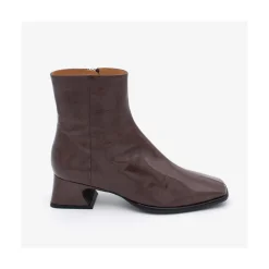 ANGEL ALARCON Masha - Comfortable Shiny Leather Woman Booties With Low Heel<Vrouwen Boots And Booties