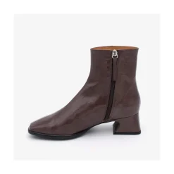 ANGEL ALARCON Masha - Comfortable Shiny Leather Woman Booties With Low Heel<Vrouwen Boots And Booties