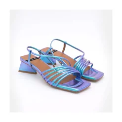 ANGEL ALARCON Mazzy - Iridescence Strappy Sandal With Triangular Heel Design.<Vrouwen Sandals