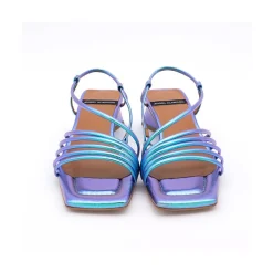 ANGEL ALARCON Mazzy - Iridescence Strappy Sandal With Triangular Heel Design.<Vrouwen Sandals