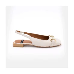 ANGEL ALARCON Michelle - Slingback Flat Shoe With Metallic Ornament<Vrouwen Ballerinas