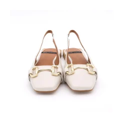 ANGEL ALARCON Michelle - Slingback Flat Shoe With Metallic Ornament<Vrouwen Ballerinas