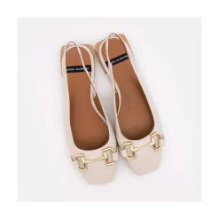 ANGEL ALARCON Michelle - Slingback Flat Shoe With Metallic Ornament<Vrouwen Ballerinas