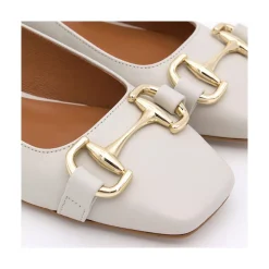 ANGEL ALARCON Michelle - Slingback Flat Shoe With Metallic Ornament<Vrouwen Ballerinas