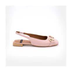 ANGEL ALARCON Michelle - Slingback Flat Shoe With Metallic Ornament<Vrouwen Ballerinas