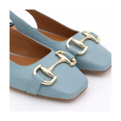 ANGEL ALARCON Michelle - Slingback Flat Shoe With Metallic Ornament<Vrouwen Ballerinas