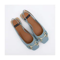 ANGEL ALARCON Michelle - Slingback Flat Shoe With Metallic Ornament<Vrouwen Ballerinas