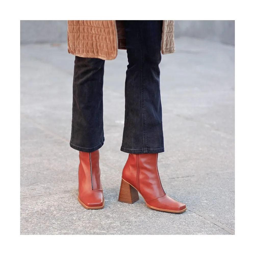 ANGEL ALARCON Motagua - Leather Women S Boots With Block Heel<Vrouwen Last Units