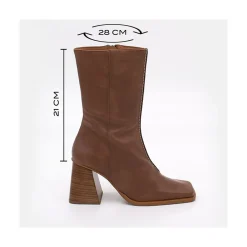 ANGEL ALARCON Motagua - Leather Women S Boots With Block Heel<Vrouwen Last Units