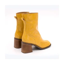 ANGEL ALARCON Nathalia - Shiny Leather Ankle Boots With Duotone Ornament<Vrouwen Last Units