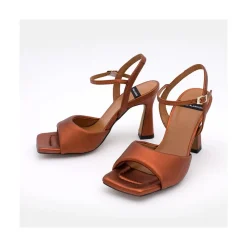 ANGEL ALARCON Nicole - Heeled Women S Sandals<Vrouwen Metallized Shoes