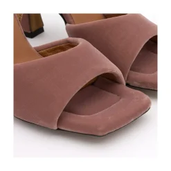 ANGEL ALARCON Nicole - Velvet Heeled Women S Sandals<Vrouwen Metallized Shoes