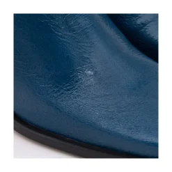 ANGEL ALARCON Oconnor - Shiny Leather Ankle Boots With Zipper & Block Heel<Vrouwen Boots And Booties