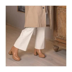 ANGEL ALARCON Olwen - Leather Booties With Block Heel And Platform<Vrouwen Heeled Shoes