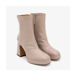 ANGEL ALARCON Olwen - Leather Booties With Block Heel And Platform<Vrouwen Heeled Shoes