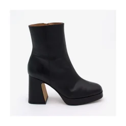 ANGEL ALARCON Olwen - Leather Booties With Block Heel And Platform<Vrouwen Heeled Shoes
